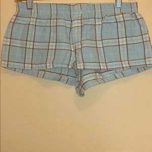 Flannel sleep shorts size S